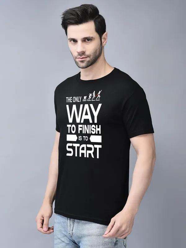Black_Cotton_Printed_Crew_Neck_Half_Sleeve_T-Shirt_For_Men