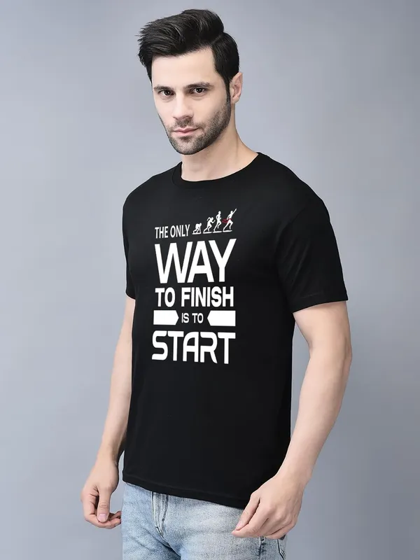 Black_Cotton_Printed_Crew_Neck_Half_Sleeve_T-Shirt_For_Men