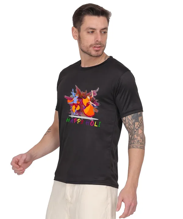 Black_Cotton_Printed_Crew_Neck_Half_Sleeve_T-Shirt_For_Men