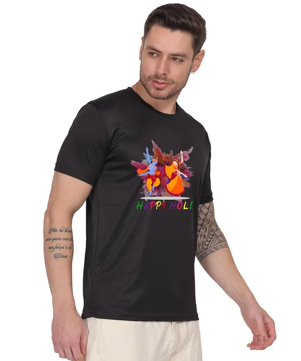 Black_Cotton_Printed_Crew_Neck_Half_Sleeve_T-Shirt_For_Men