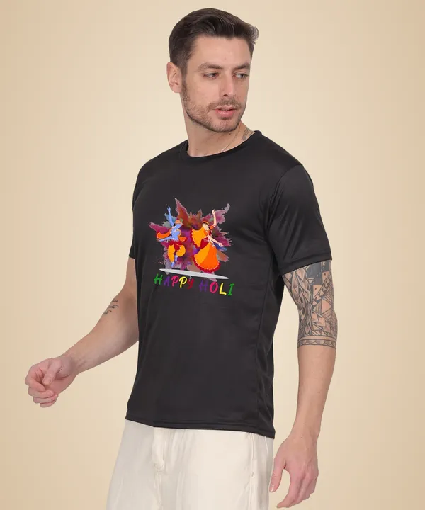 Black_Cotton_Printed_Crew_Neck_Half_Sleeve_T-Shirt_For_Men