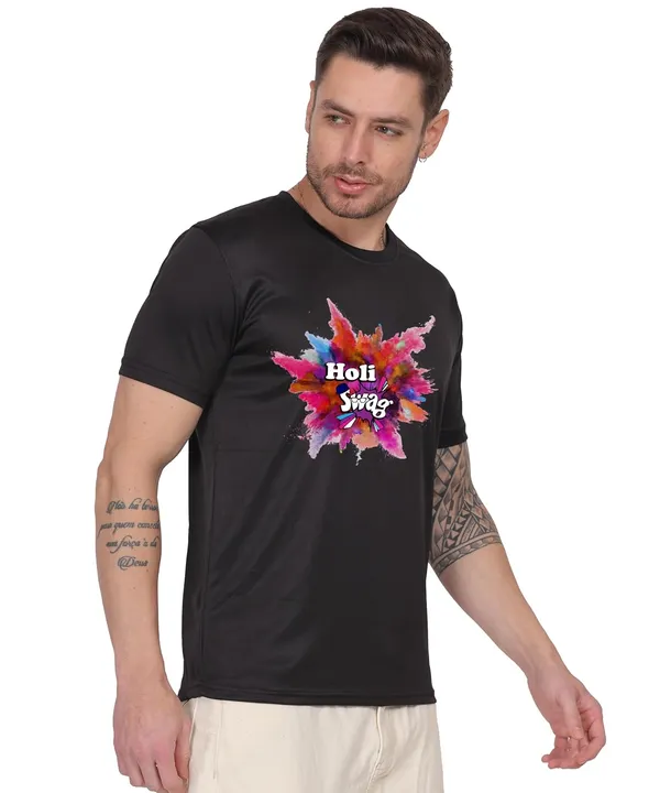 Black_Cotton_Printed_Crew_Neck_Half_Sleeve_T-Shirt_For_Men