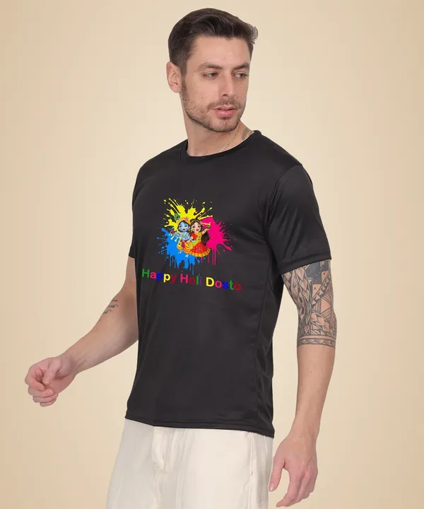Black_Cotton_Printed_Crew_Neck_Half_Sleeve_T-Shirt_For_Men