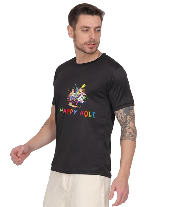 Black_Cotton_Printed_Crew_Neck_Half_Sleeve_T-Shirt_For_Men
