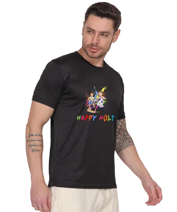 Black_Cotton_Printed_Crew_Neck_Half_Sleeve_T-Shirt_For_Men