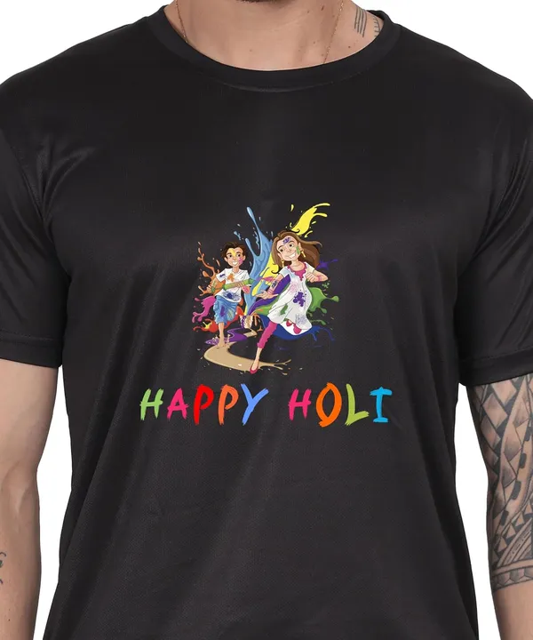Black_Cotton_Printed_Crew_Neck_Half_Sleeve_T-Shirt_For_Men