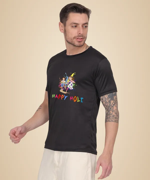 Black_Cotton_Printed_Crew_Neck_Half_Sleeve_T-Shirt_For_Men