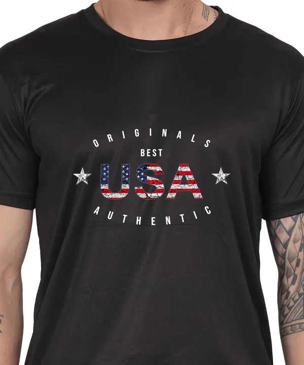 Black_Cotton_Printed_Crew_Neck_Half_Sleeve_T-Shirt_For_Men