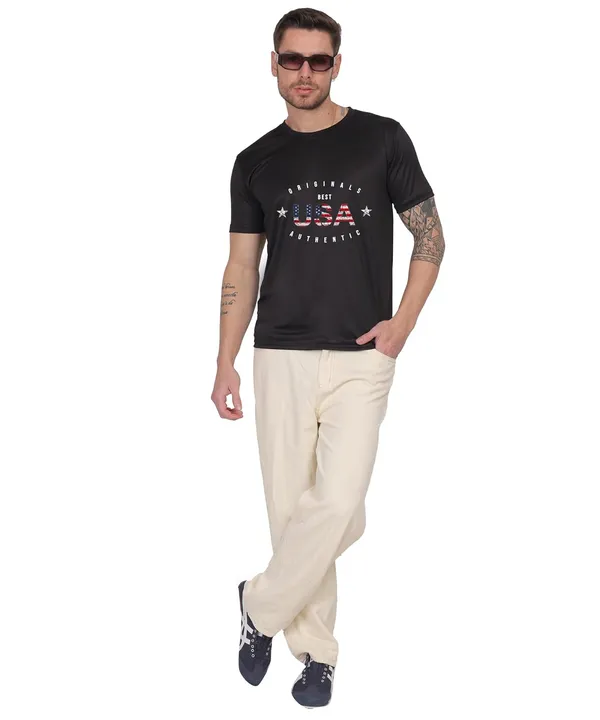 Black_Cotton_Printed_Crew_Neck_Half_Sleeve_T-Shirt_For_Men