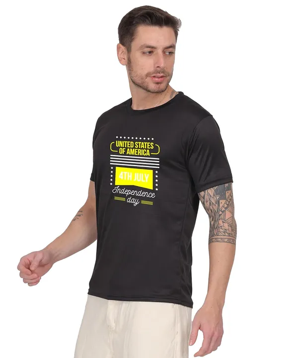 Black_Cotton_Printed_Crew_Neck_Half_Sleeve_T-Shirt_For_Men