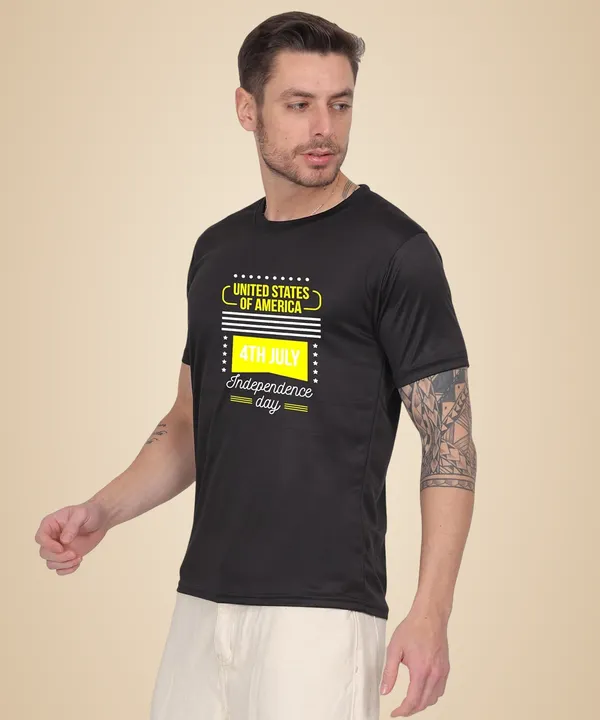 Black_Cotton_Printed_Crew_Neck_Half_Sleeve_T-Shirt_For_Men