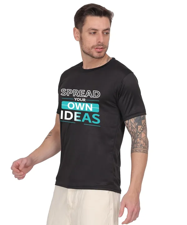 Black_Cotton_Printed_Crew_Neck_Half_Sleeve_T-Shirt_For_Men