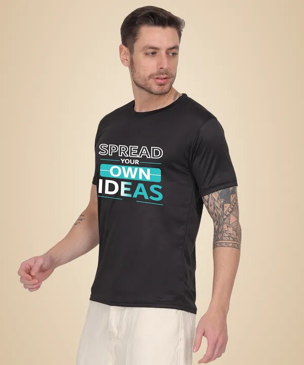 Black_Cotton_Printed_Crew_Neck_Half_Sleeve_T-Shirt_For_Men