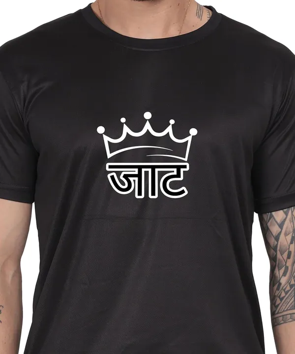 Black_Cotton_Printed_Crew_Neck_Half_Sleeve_T-Shirt_For_Men