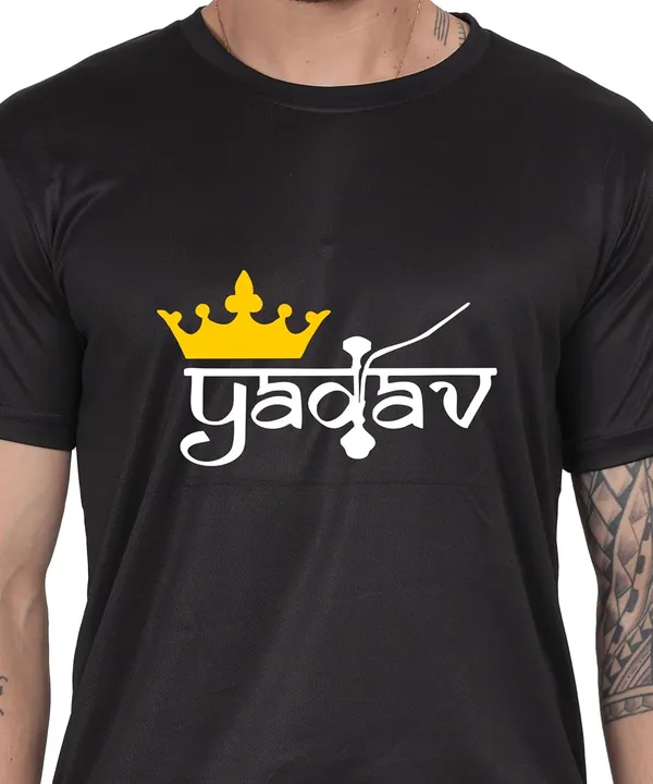 Black_Cotton_Printed_Crew_Neck_Half_Sleeve_T-Shirt_For_Men