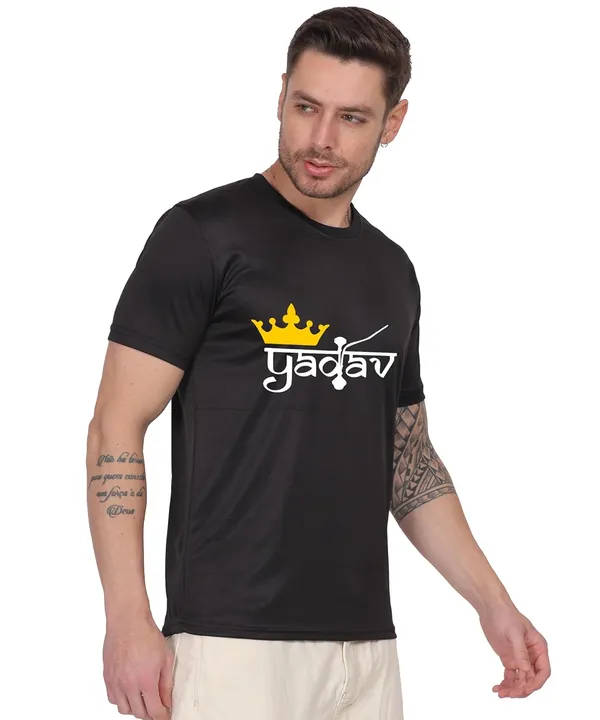 Black_Cotton_Printed_Crew_Neck_Half_Sleeve_T-Shirt_For_Men