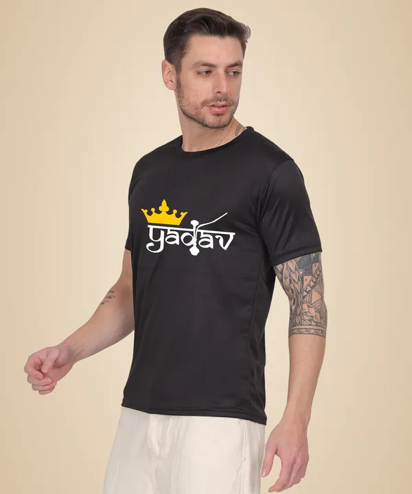 Black_Cotton_Printed_Crew_Neck_Half_Sleeve_T-Shirt_For_Men