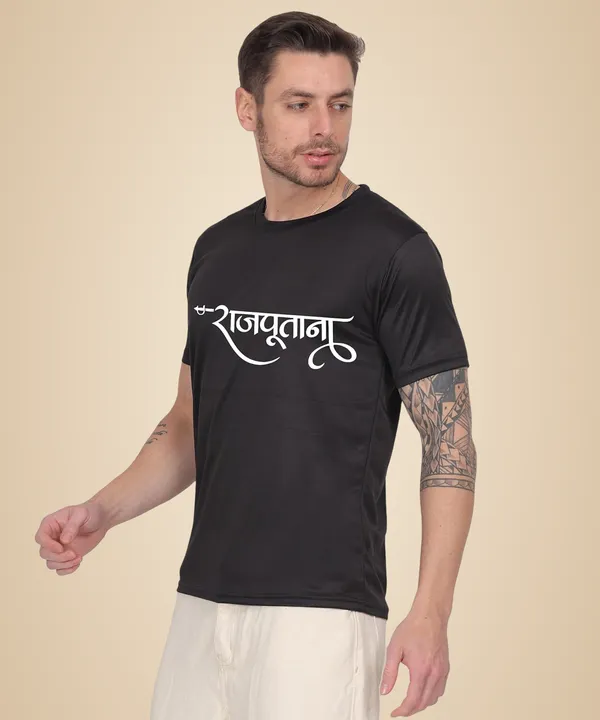 Black_Cotton_Printed_Crew_Neck_Half_Sleeve_T-Shirt_For_Men