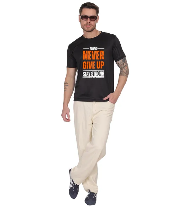 Black_Cotton_Printed_Crew_Neck_Half_Sleeve_T-Shirt_For_Men