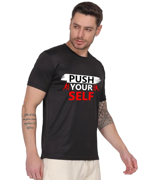 Black_Cotton_Printed_Crew_Neck_Half_Sleeve_T-Shirt_For_Men