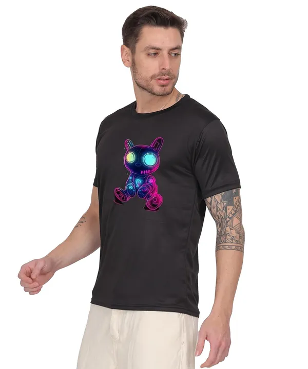 Black_Cotton_Printed_Crew_Neck_Half_Sleeve_T-Shirt_For_Men