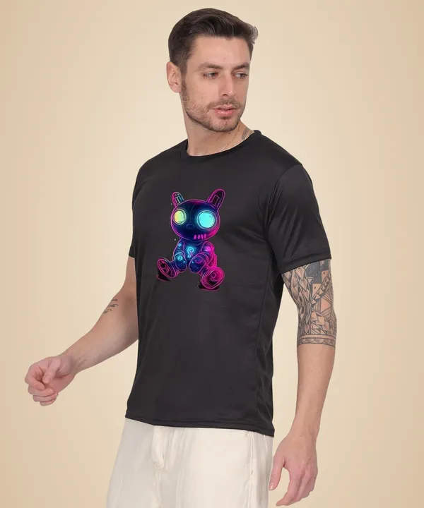 Black_Cotton_Printed_Crew_Neck_Half_Sleeve_T-Shirt_For_Men