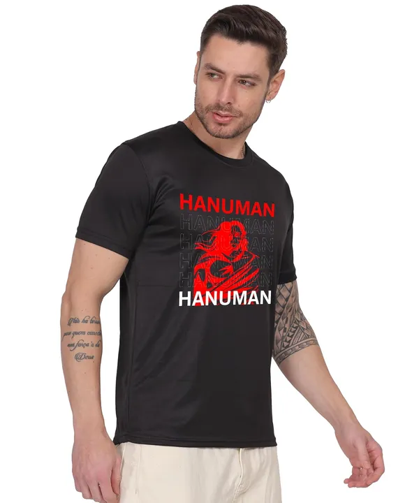 Black_Cotton_Printed_Crew_Neck_Half_Sleeve_T-Shirt_For_Men