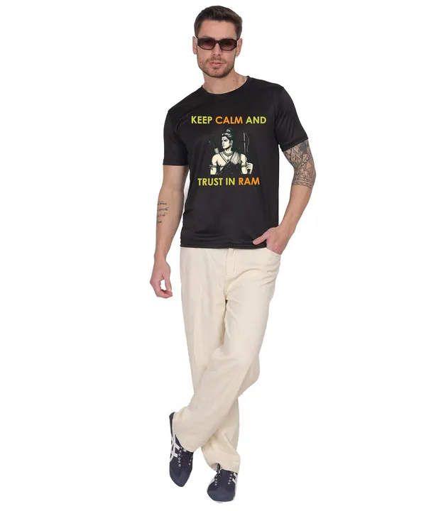 Black_Cotton_Printed_Crew_Neck_Half_Sleeve_T-Shirt_For_Men