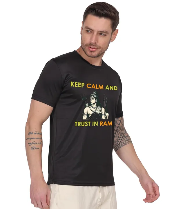 Black_Cotton_Printed_Crew_Neck_Half_Sleeve_T-Shirt_For_Men