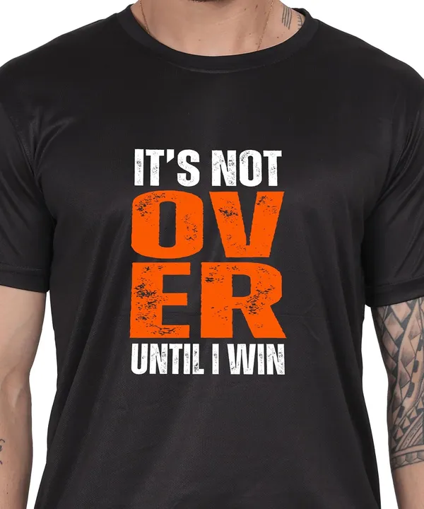 Black_Cotton_Printed_Crew_Neck_Half_Sleeve_T-Shirt_For_Men
