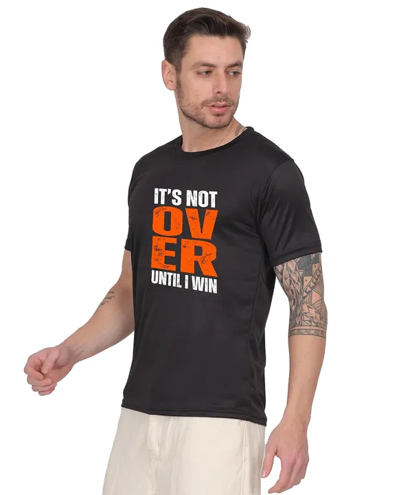 Black_Cotton_Printed_Crew_Neck_Half_Sleeve_T-Shirt_For_Men