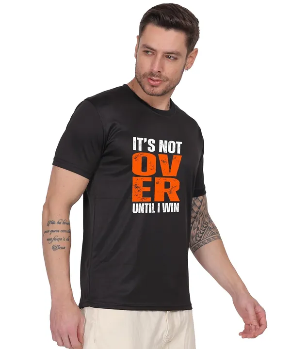 Black_Cotton_Printed_Crew_Neck_Half_Sleeve_T-Shirt_For_Men