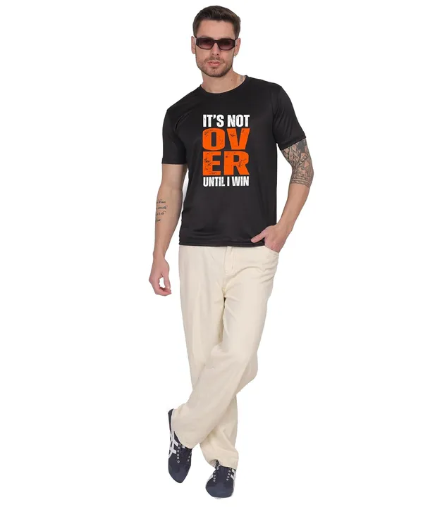 Black_Cotton_Printed_Crew_Neck_Half_Sleeve_T-Shirt_For_Men