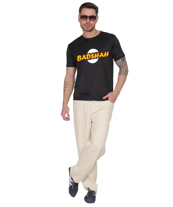 Black_Cotton_Printed_Crew_Neck_Half_Sleeve_T-Shirt_For_Men