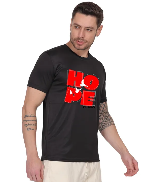 Black_Cotton_Printed_Crew_Neck_Half_Sleeve_T-Shirt_For_Men