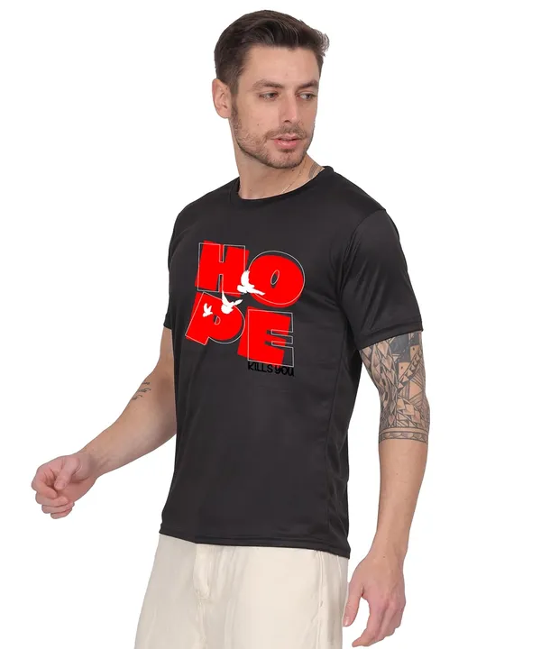 Black_Cotton_Printed_Crew_Neck_Half_Sleeve_T-Shirt_For_Men