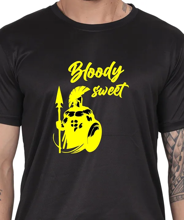 Black_Cotton_Printed_Crew_Neck_Half_Sleeve_T-Shirt_For_Men