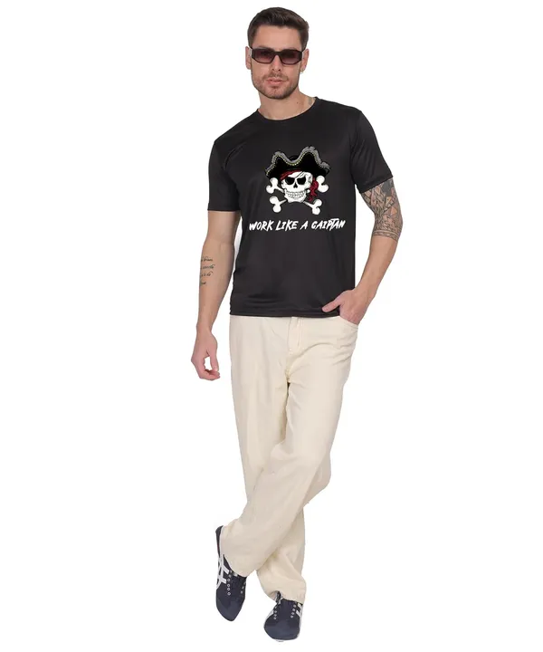Black_Cotton_Printed_Crew_Neck_Half_Sleeve_T-Shirt_For_Men