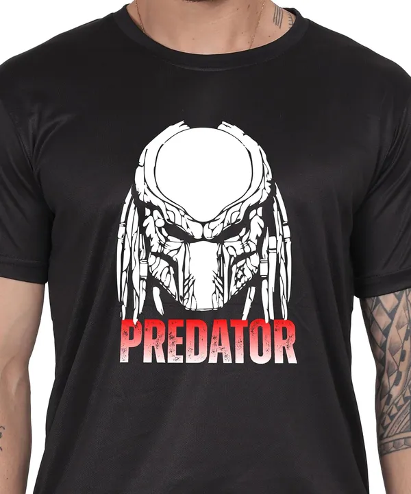 Black_Cotton_Printed_Crew_Neck_Half_Sleeve_T-Shirt_For_Men