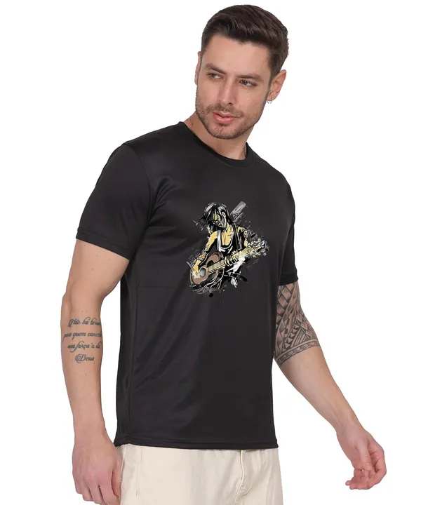 Black_Cotton_Printed_Crew_Neck_Half_Sleeve_T-Shirt_For_Men