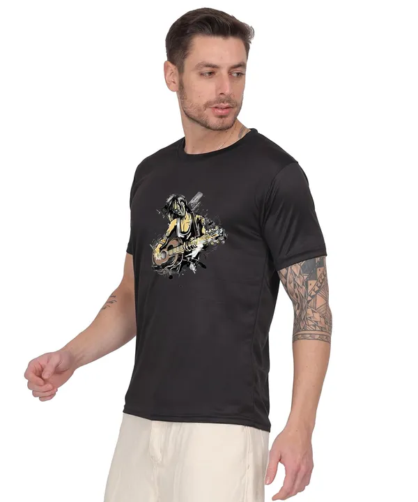 Black_Cotton_Printed_Crew_Neck_Half_Sleeve_T-Shirt_For_Men