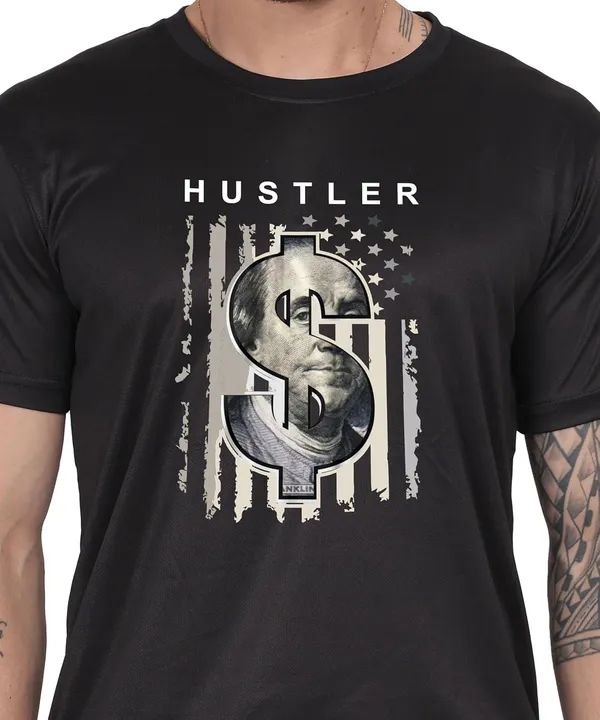 Black_Cotton_Printed_Crew_Neck_Half_Sleeve_T-Shirt_For_Men