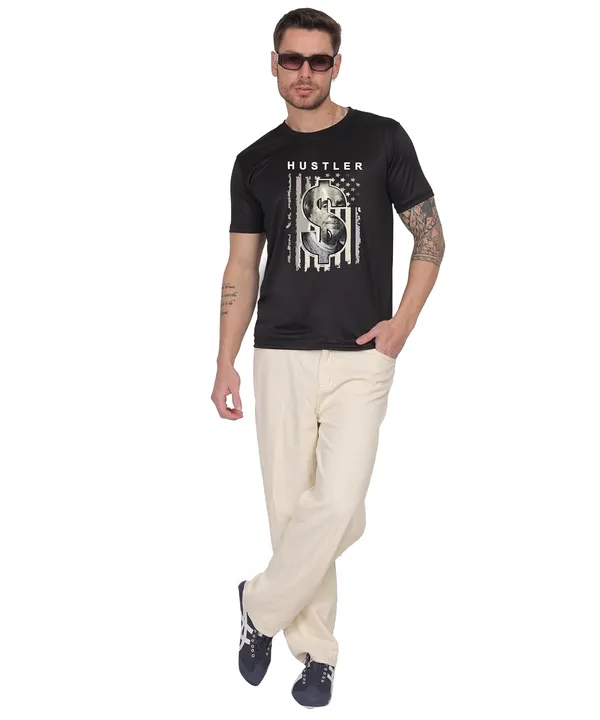 Black_Cotton_Printed_Crew_Neck_Half_Sleeve_T-Shirt_For_Men