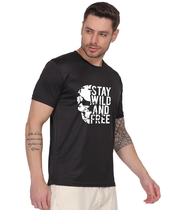 Black_Cotton_Printed_Crew_Neck_Half_Sleeve_T-Shirt_For_Men