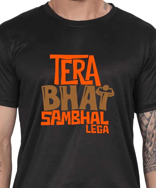 Black_Cotton_Printed_Crew_Neck_Half_Sleeve_T-Shirt_For_Men