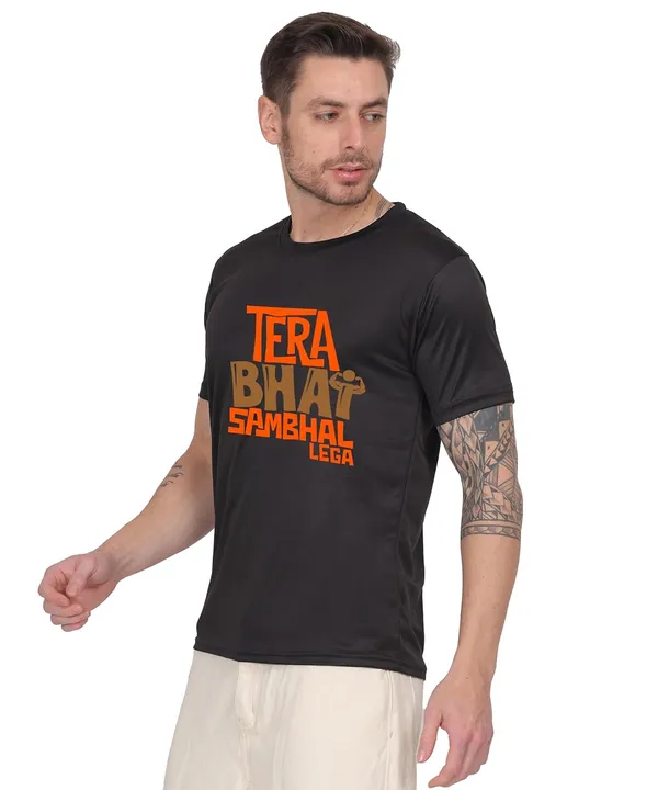 Black_Cotton_Printed_Crew_Neck_Half_Sleeve_T-Shirt_For_Men