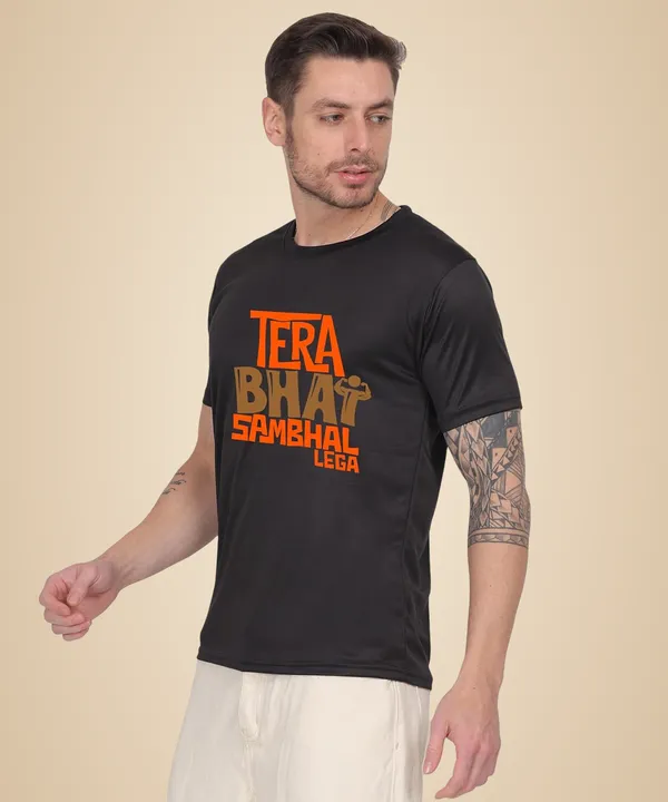 Black_Cotton_Printed_Crew_Neck_Half_Sleeve_T-Shirt_For_Men