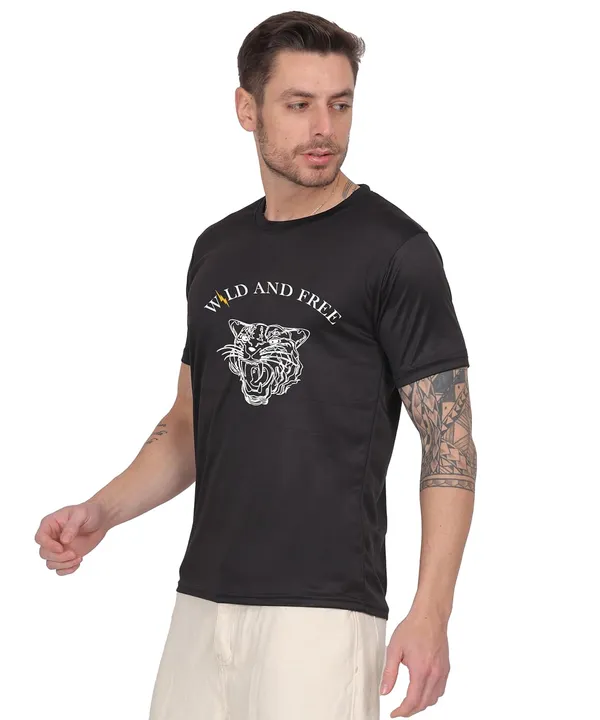 Black_Cotton_Printed_Crew_Neck_Half_Sleeve_T-Shirt_For_Men