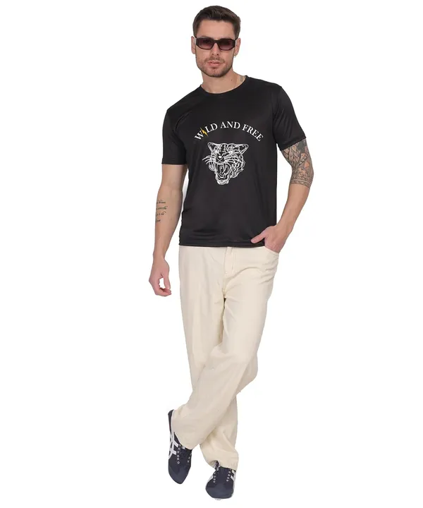 Black_Cotton_Printed_Crew_Neck_Half_Sleeve_T-Shirt_For_Men