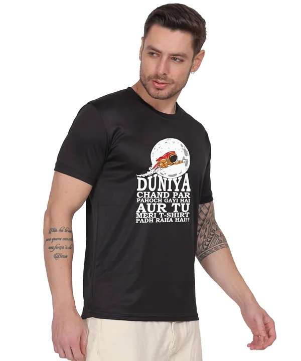 Black_Cotton_Printed_Crew_Neck_Half_Sleeve_T-Shirt_For_Men